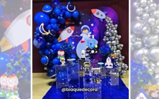 Decoração de Festa Infantil Para Menino no Tema Astronauta