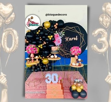 Decoração de festa adulta feminina 30 anos