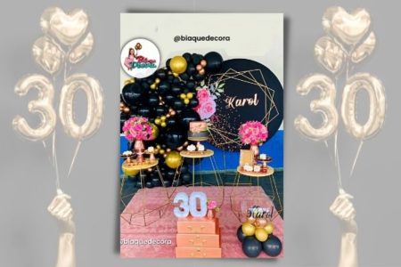 Decoração de festa adulta feminina 30 anos