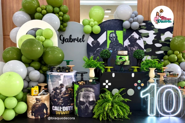 Decoração de festa tema Call of Duty