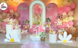 decoração de aniversário feminino diferente tema margaridas